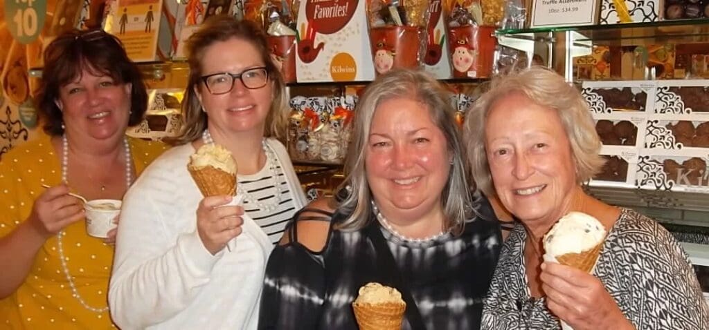 A Group of Women Holding Gelato Cones